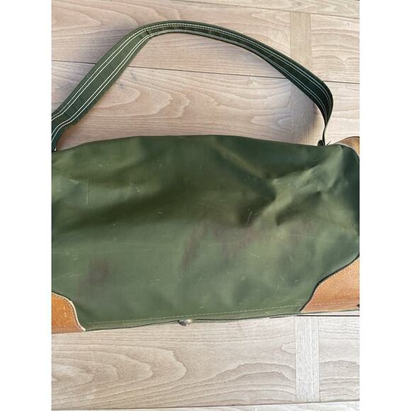 Vintage Leather Duffle Bag Weekender Carry On Bag Invicta EUC 1980s - Picture 8 of 15